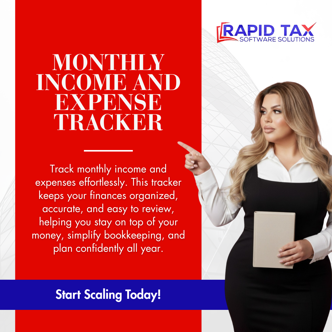 Monthly Income and Expense Tracker for Small Business | Excel and Google Sheets