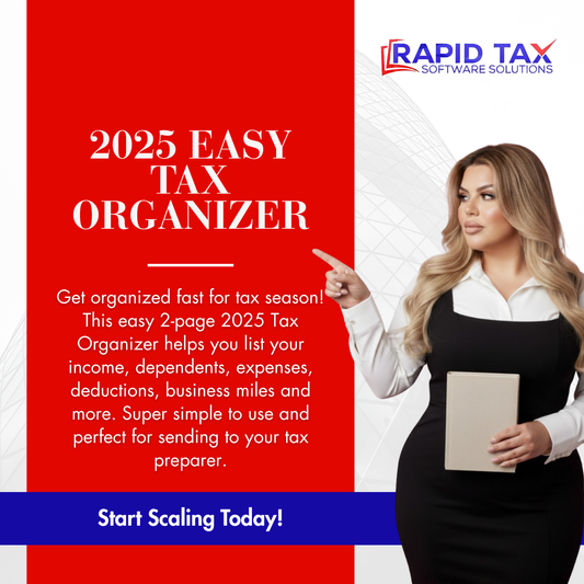 2025 Tax Organizer PDF | Income, Deductions & Documents Checklist